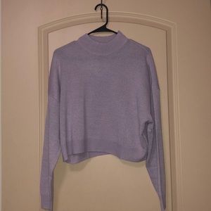 High Neck Lavender Crop Sweater by Divided H&M